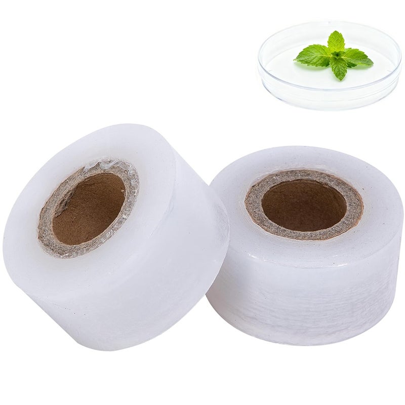 Adnee 2 Roll Clear Petri Dish Film, 656Feet x 1.2Inch Moisture Proof Lab Sealing Film, All Purpose Laboratory Sealing Poly Films for Petri Dish and Nursery Grafting - Image 1